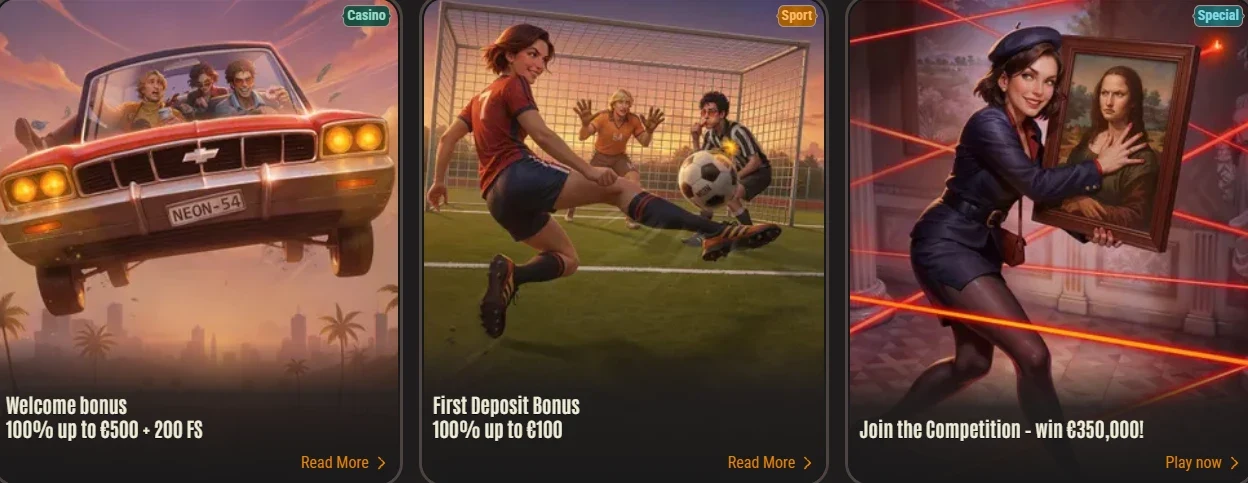 Neon54 Casino Bonus